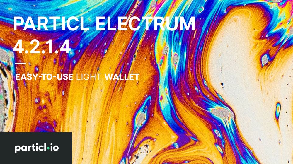 Particl Electrum 4.2.1.4 Available